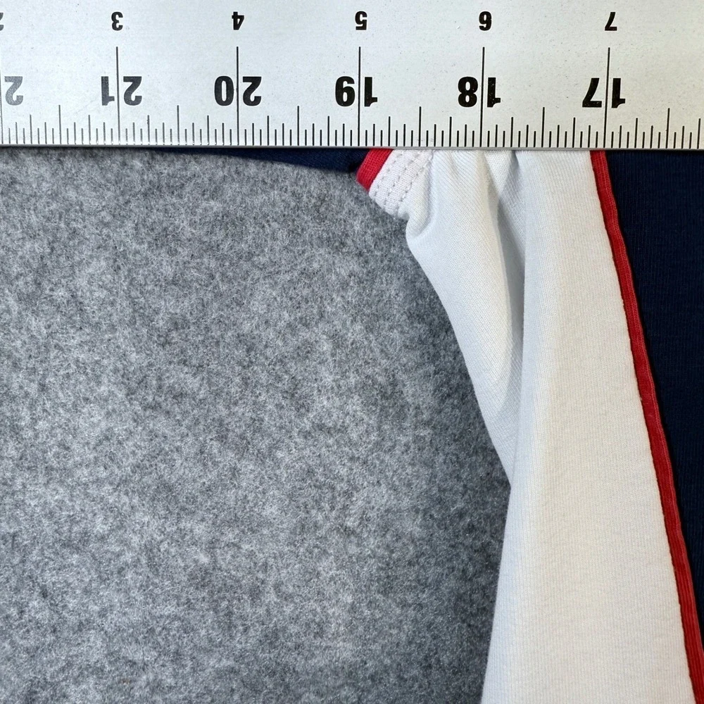 LRL Lauren Active Jacket‎ Full Zip Up Navy Blue White Red Trim Pullover